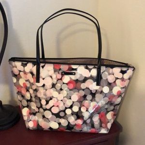 Kate Spade Patten Leather Pink & Grey Purse